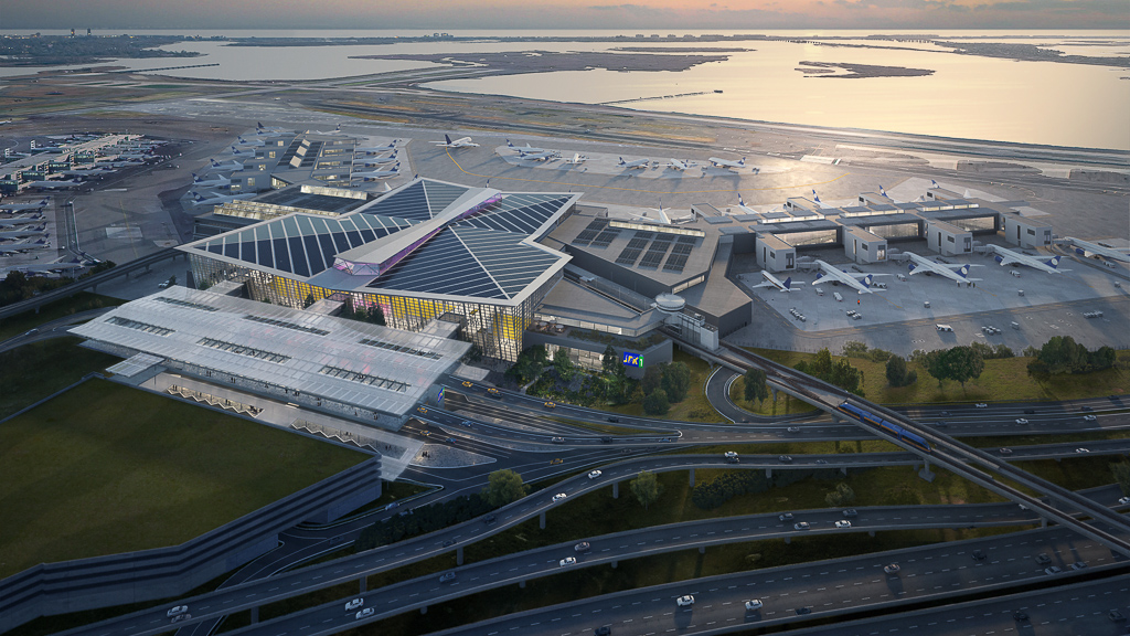 New Terminal One at JFK International Airport aerial rendering